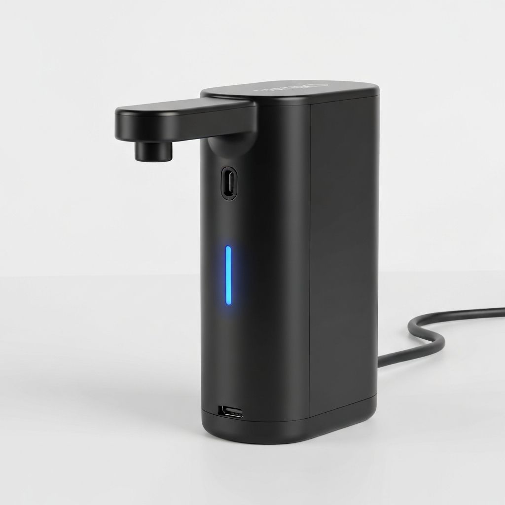 Detalle de la mini bomba de agua electrica portatil